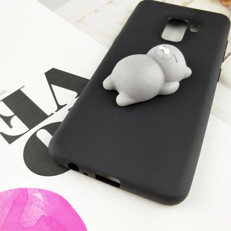 3D Squishy Toys Lucky Cute Cat Case For Samsung Galaxy A03 A04 A05 A13 A15 A23 A24 A34 A53 A54 A73 Funny Foot Soft Cover