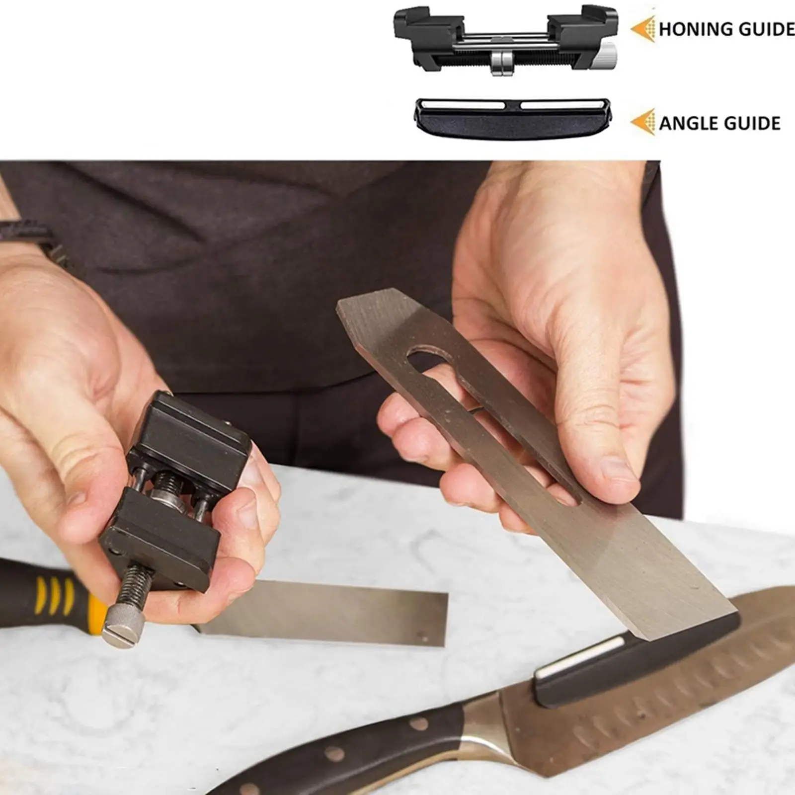 Honing Guide Manual Angle Setter Blade Sharpening Jig Tool Edge with Stainless Steel Structure suitable for craftspeople