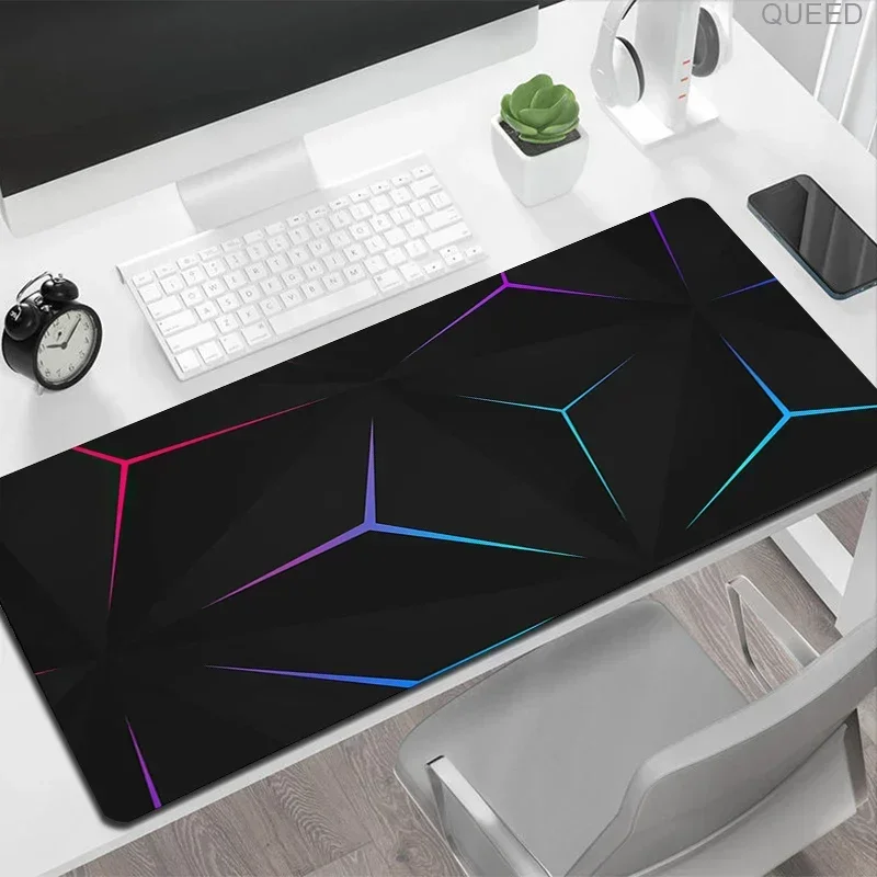 Large Gaming Mouse Pad 900x400 Geometric Art Gamer Big Mouse Mat Computer Gaming Locking Edge MousePad Keyboard Desk Mice Pads