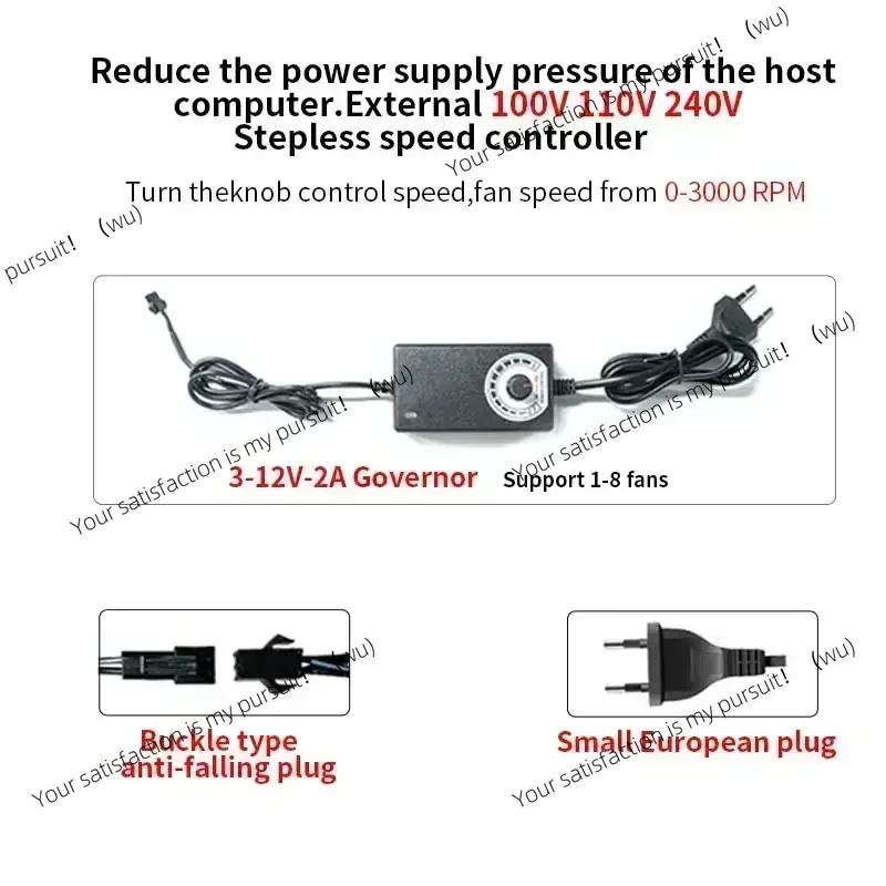 12cm High Speed Large Air Volume 3000 RPM Btc Mining Machine Workstation Cabinet 12v Fan Server Case Cooling System Fan Kit