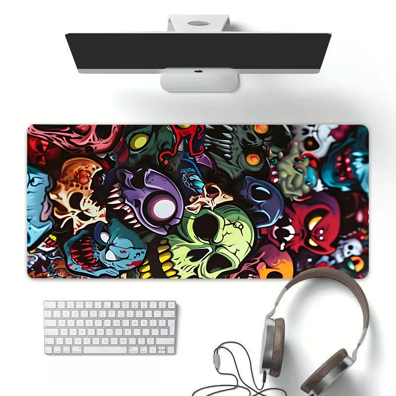 

Skull Anime Professional Gaming mouse pad for Gaming Office accessories Learning table mat with stitched edge endless player pad