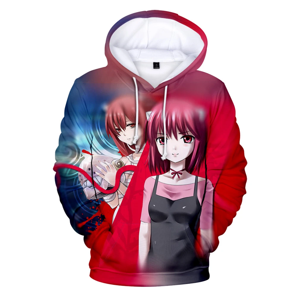 Elfen Lied Anime Hoodie Unisex Long Sleeve Sweatshirt Women Men's Hoodies Harajuku Streetwear 90s Youthful Clothes