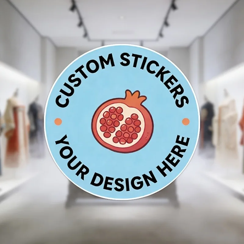 100pcs Custom 4cm Round Stickers - High Viscosity for Gift Packaging & Brand Promotion Wholesale