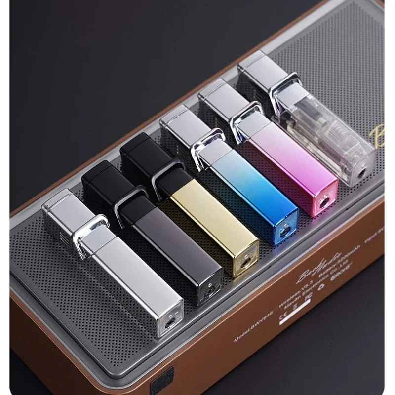 Creative Windproof Four Jet Flame Torch Gas Lighter Color Light Gas Window Top Cigarette Holder Cigar Lighters Smoking Wholesale