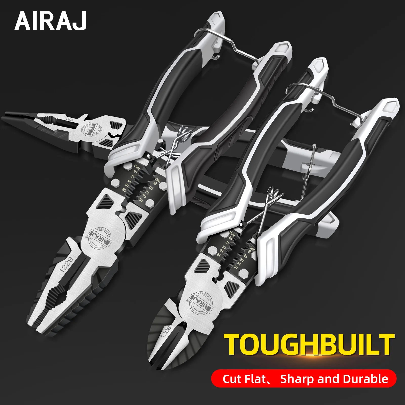 

AIRAJ Automobile Parts, Auto Maintenance Tools, Handheld Disassembly Tools, Pointed Pliers, Tiger Clamps, Angled Repair Pliers.