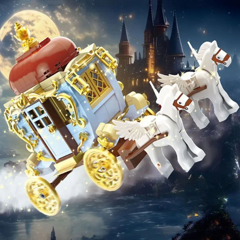 

Flying carriage Magic Castle book model Gift Building Block toy