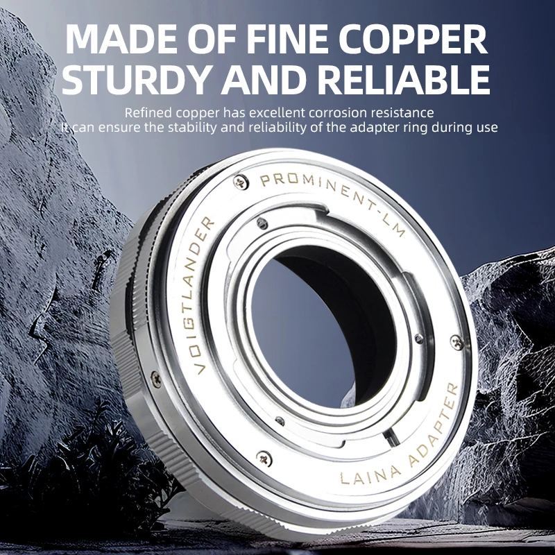 Anillo adaptador LAINA PARA Voigtlander Prominent serie 50 a montura Leica M, compatible con Techart