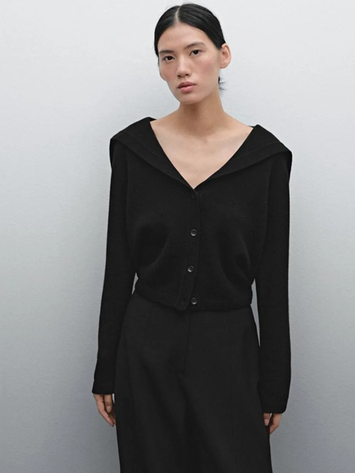 

Женский вязаный кардиган-свитер с воротником-стойкой, весенняя новинка, повседневный, в американском стиле, омолаживающий, для колледжа, трикотаж