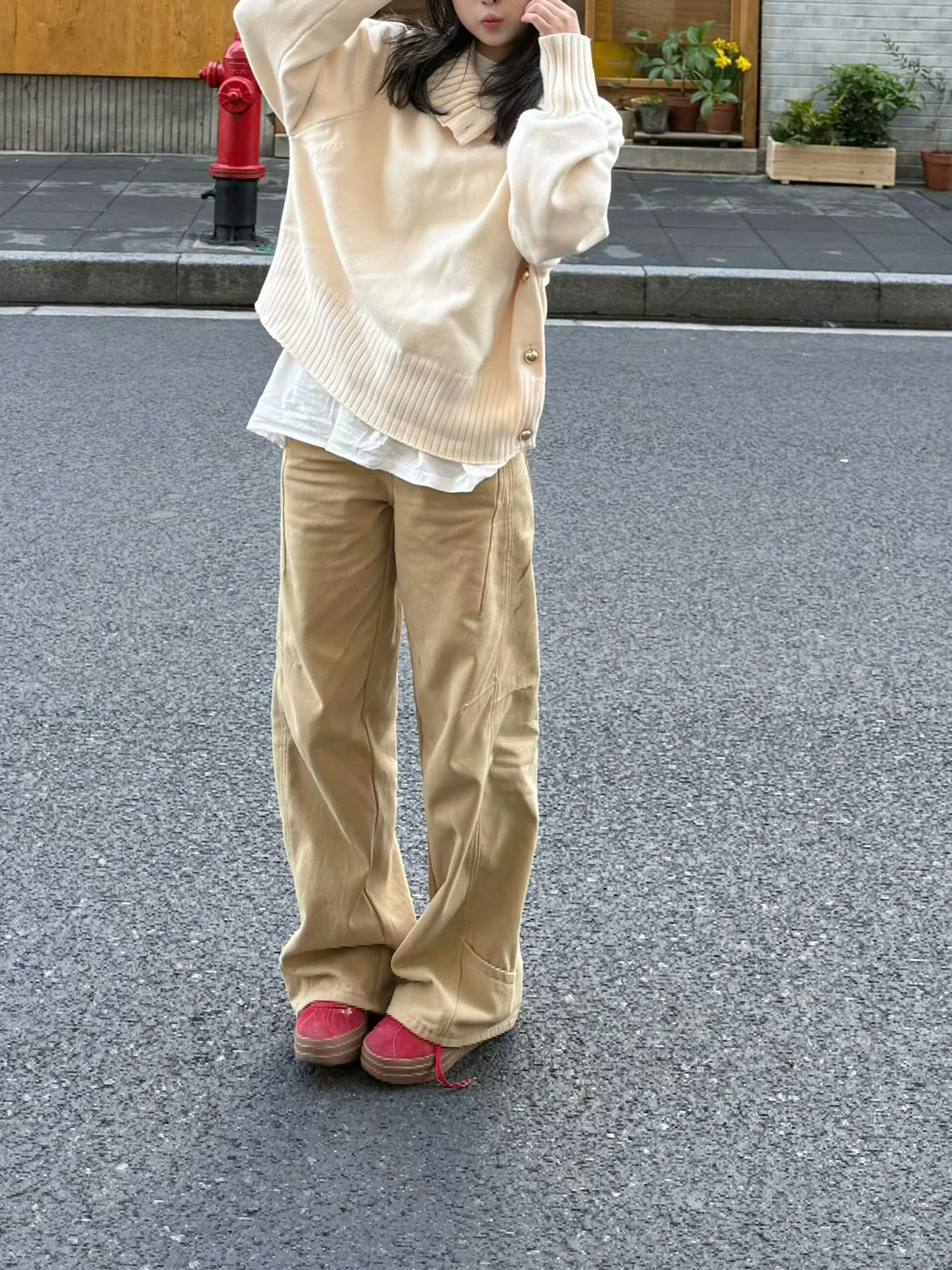 

plus Size American Style Khaki Washed Skinny Wide Leg Jeans Women's Spring Summer New Small Size Casual High Waist Denim Pants