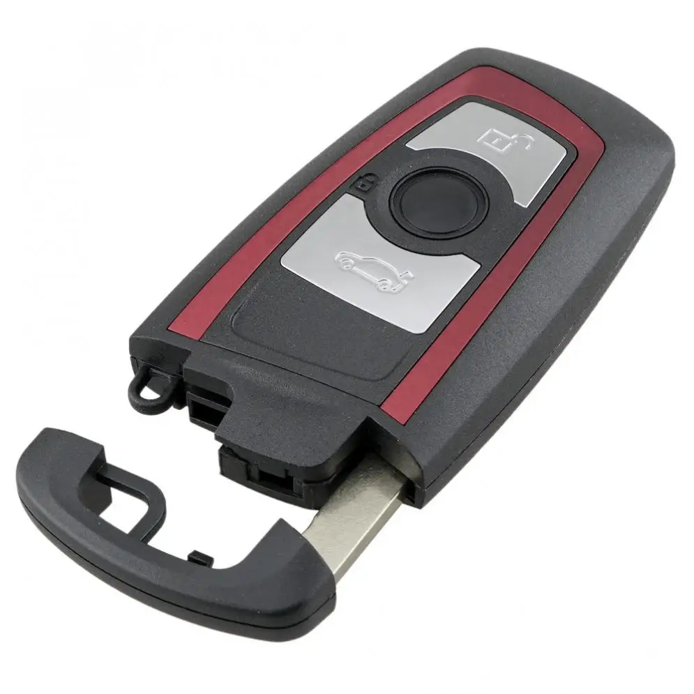 Tampa remota inteligente da chave Shell, caso keyless com lâmina em branco sem cortes, apto para BMW CAS4 F 3 5 7 Series, X3 F25 X4 F25 M2 F87 M3, 3