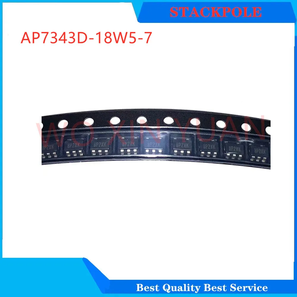 

10pcs AP7343-25W5-7 AP7343D-18W5-7 AP7354-33W5-7 AP7354D-33W5-7 AP7380-50W5-7 SOT23-5 (Fixed Positive LDO Regulator)