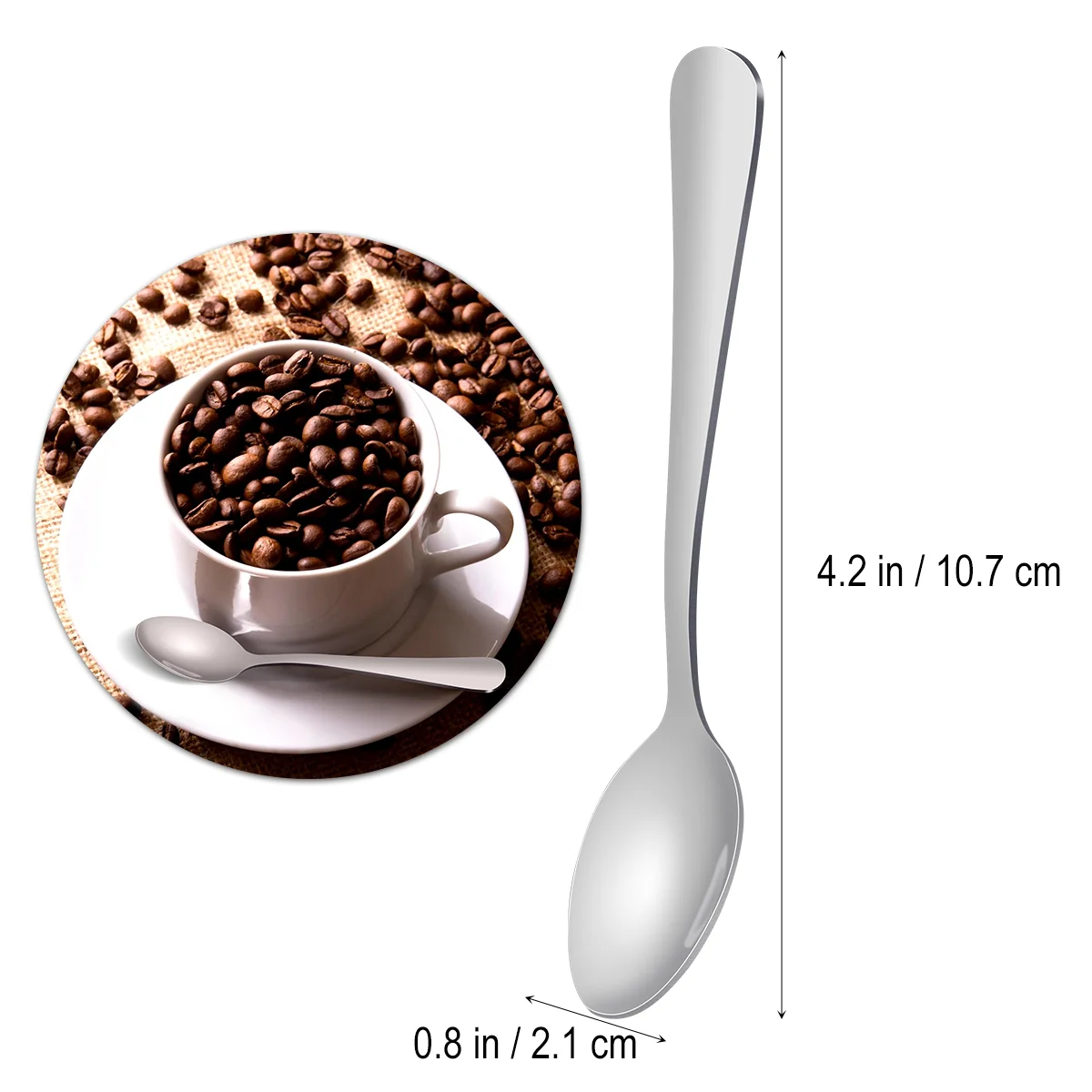 12 Pcs Ice Cream Spoon Yogurt Spoon Stainless Steel Spoon Mini Spoon Coffee Stir Spoons Milk Cake Eating Spoon Table Teaspoons