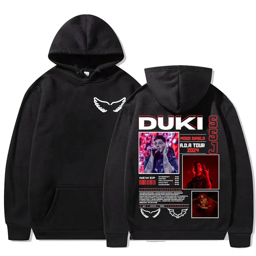 

Rapper Duki ADA Tour 2024 Cover Hoodies Men Women Fashion Casual Fleece Sweatshirt High Quality Cozy Hoodie Pullovers Streetwear