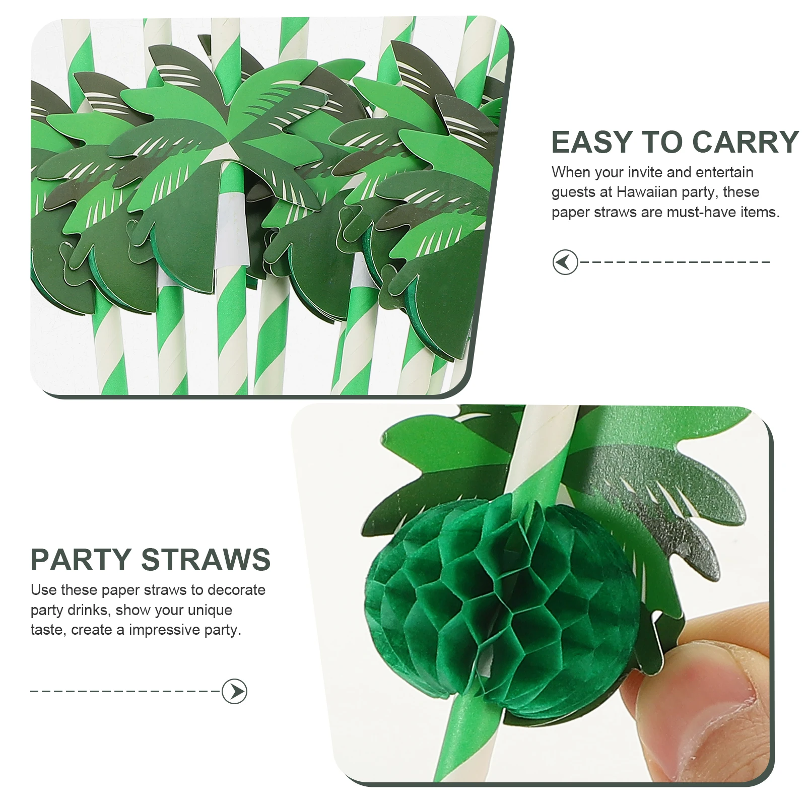 

50 Pcs Coconut Paper Straws Reusable Long Travel Party Supplies Disposable Cocktail Straw Kitchen Bar Accessories
