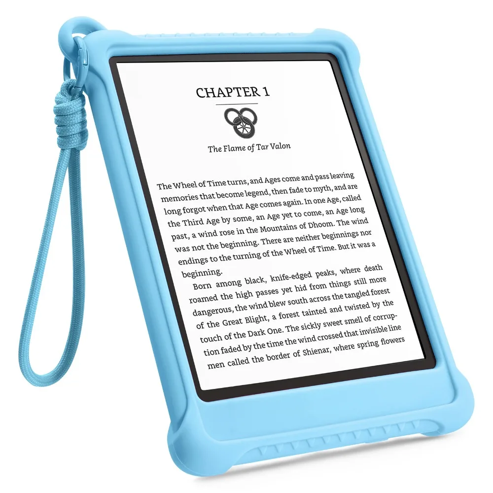 Silicone e-Reader Case Hand Strap Shockproof Cover Wear Resistant for Kindle Paperwhite 5 (11th Generation) 2021 6.8 inch