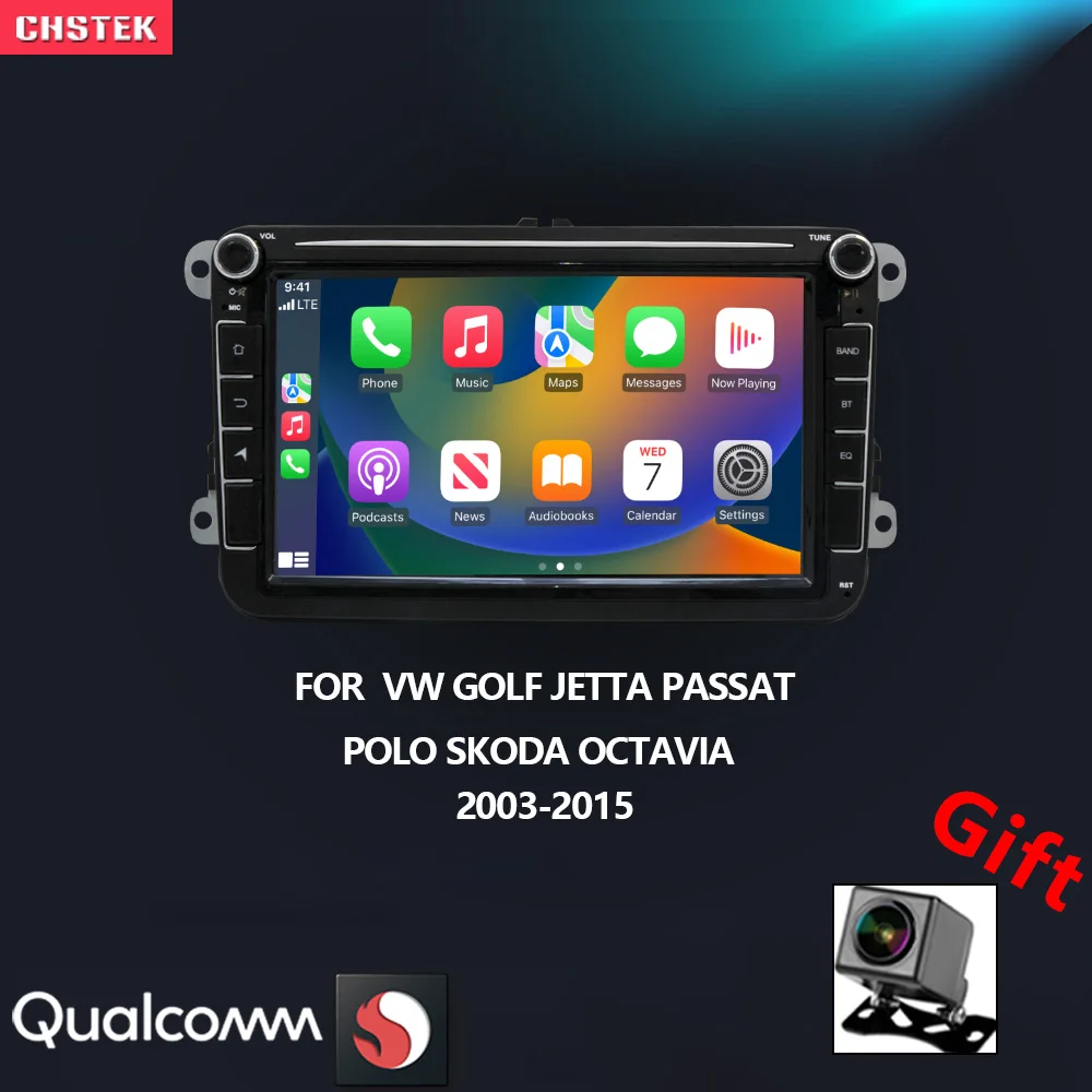 CHSTEK Car Radio Android13 Carplay For Volkswagen VW T5 Multivan Transporter Skoda Seat Passat Golf 5 Polo GPS Bluetooth WIFI 4G