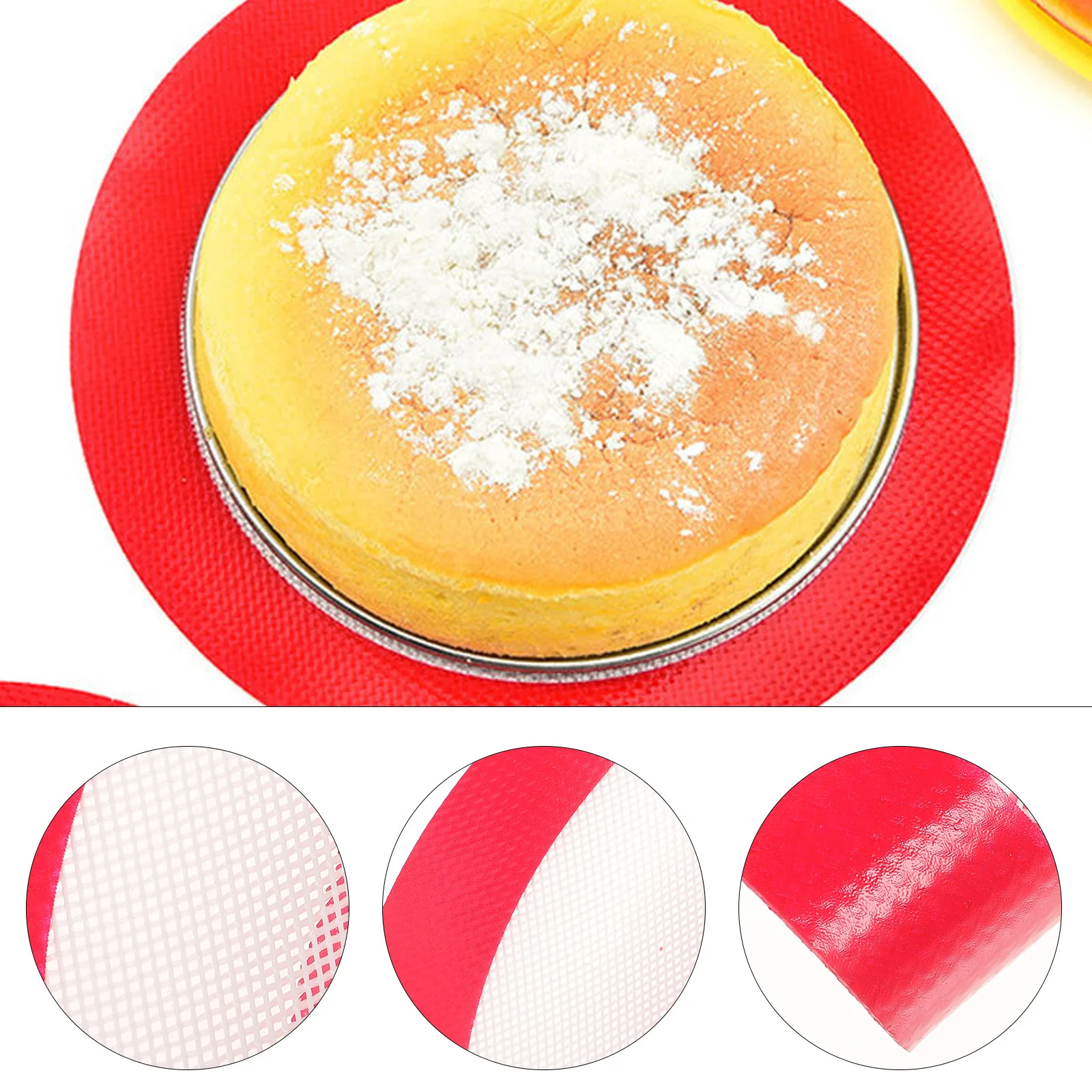 

Silicone Baking Mat Nonstick Thick Kitchen Baking Pad Heat Resistant Reusable Dishwasher Safe For Oven Bread Cake Pans