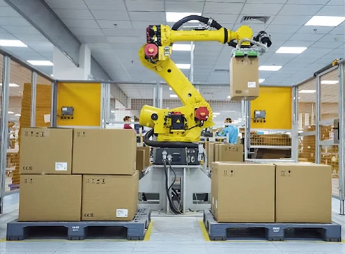 Robot robotique de palette de boîte de carton d'axe d'écran tactile de haute précision 6