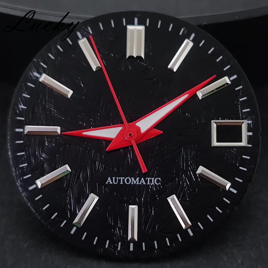 New 28.5mm Snow Texture Watch Dial With Fit NH35 NH36 Automatic Movement Watch Accessory