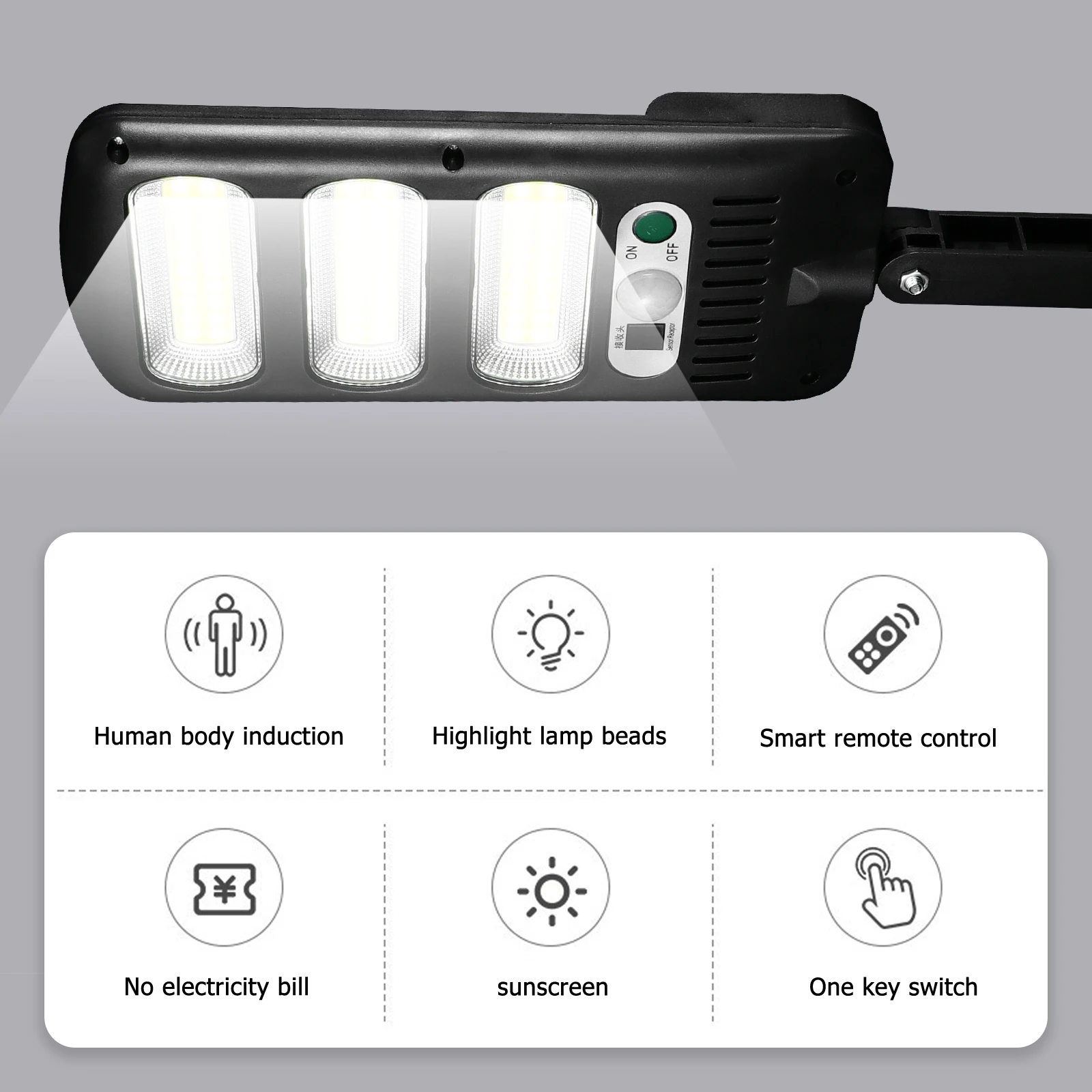 

2Pcs Solar Induction Street Lights ABS Material Human Sensor Waterproof Yard Lamp Outdoor Security Garden Wall Light Solar