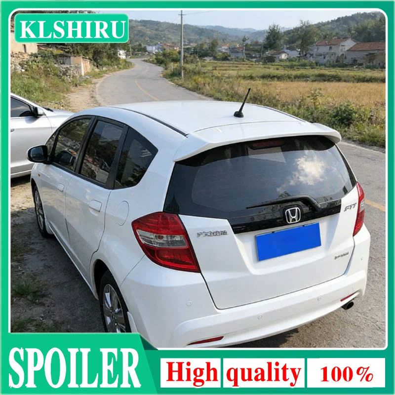 Für Honda Fit Jazz Spoiler Hochwertiges ABS-Material Auto-Heckspoiler Grundiert Farbiger Heckspoiler 2008 2009 2010 2011 2012 2013