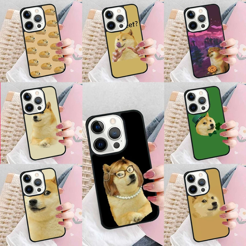 Cheems Doge Meme Funny Doggy Soft Phone Case Cover for iPhone 16 Promax 15 Pro 13 14 Plus 11 12 Mini XR XS MAX Coque