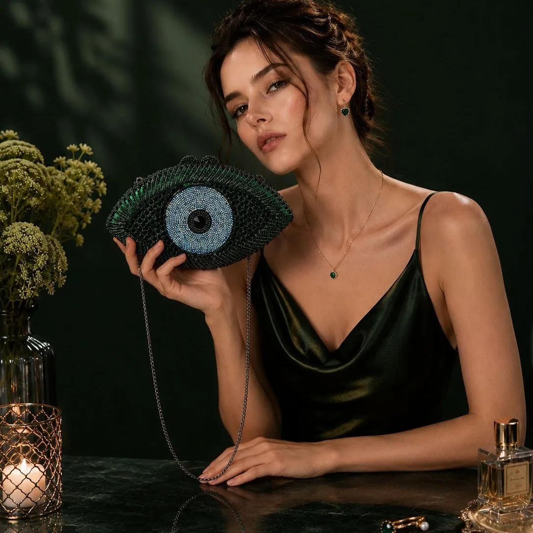 Rhinestone Clutch Bag Heavy Industry Diamond-encrusted Banquet Stage Removable Chain Crossbody Women's Bag