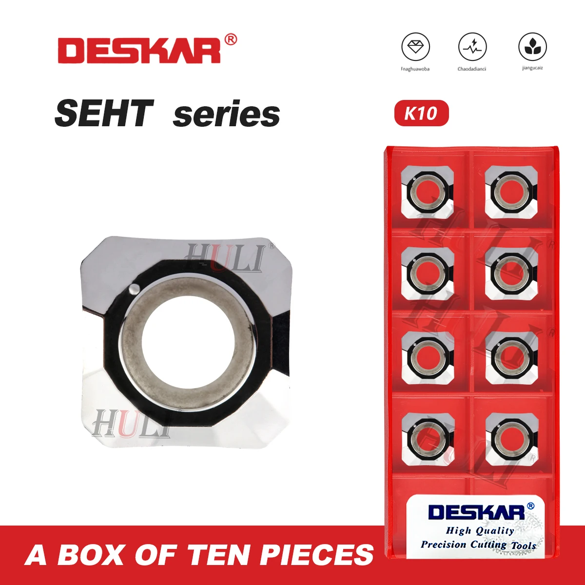 

DESKAR Machining Center CNC lath SEHT1204AFFN AL K10 100% Original Milling Blad Used For Procesing Aluminum Part Machining Cent