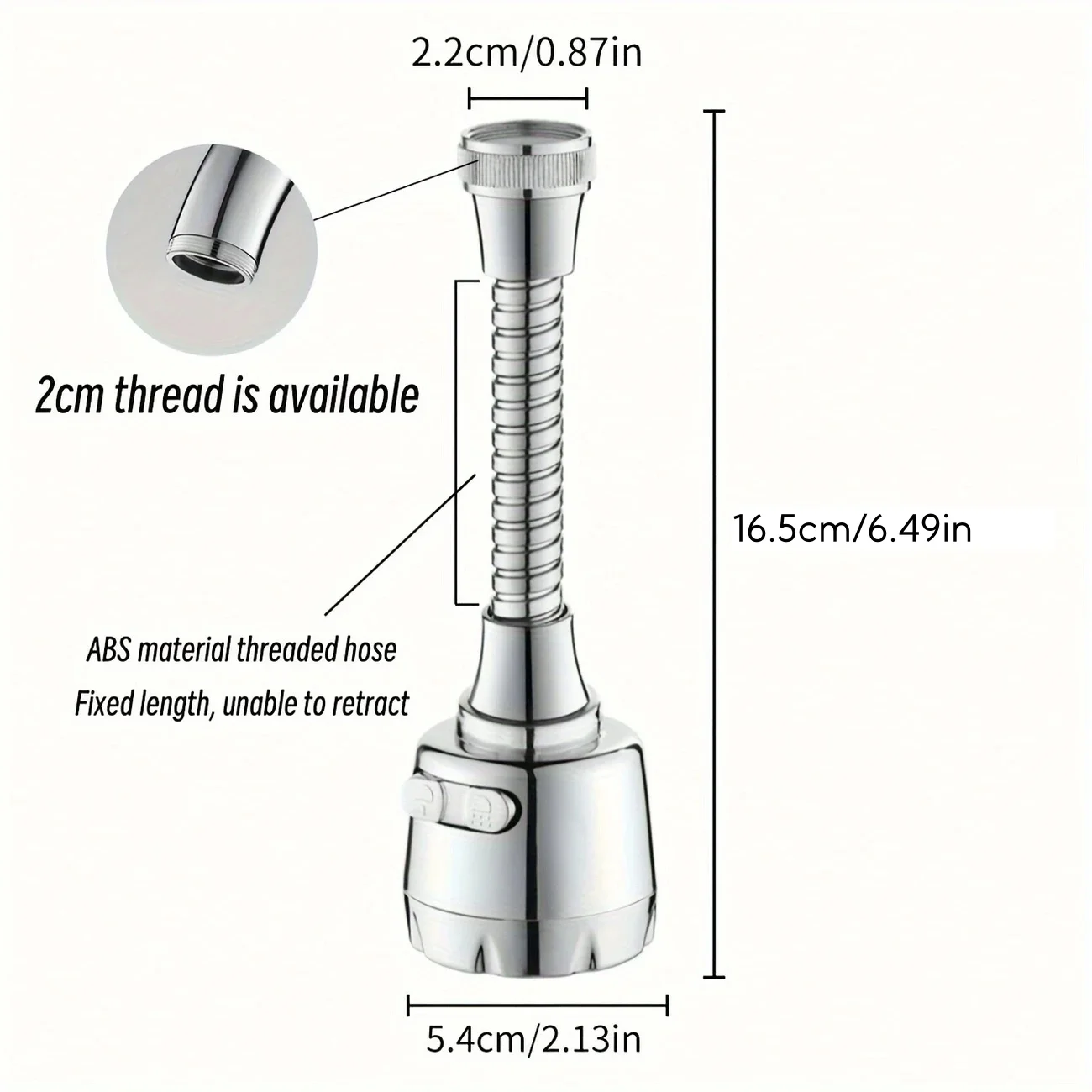 Dual-Speed Faucet Aerator: Adjustable Anti-Splash Nozzle Extension with Rotating Filter – Universal Water-Saving Spray Head