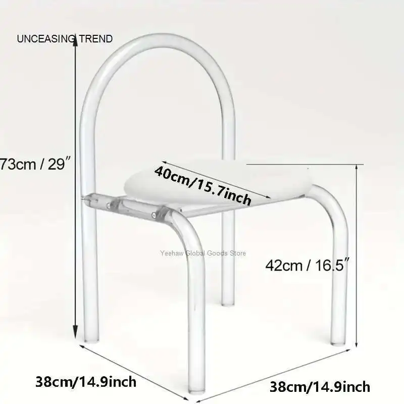 Скандинавский акриловый прозрачный обеденный стул, минималистичный креативный стул для гостиной, обеденный стул для столовой, туалетный стул для спальни