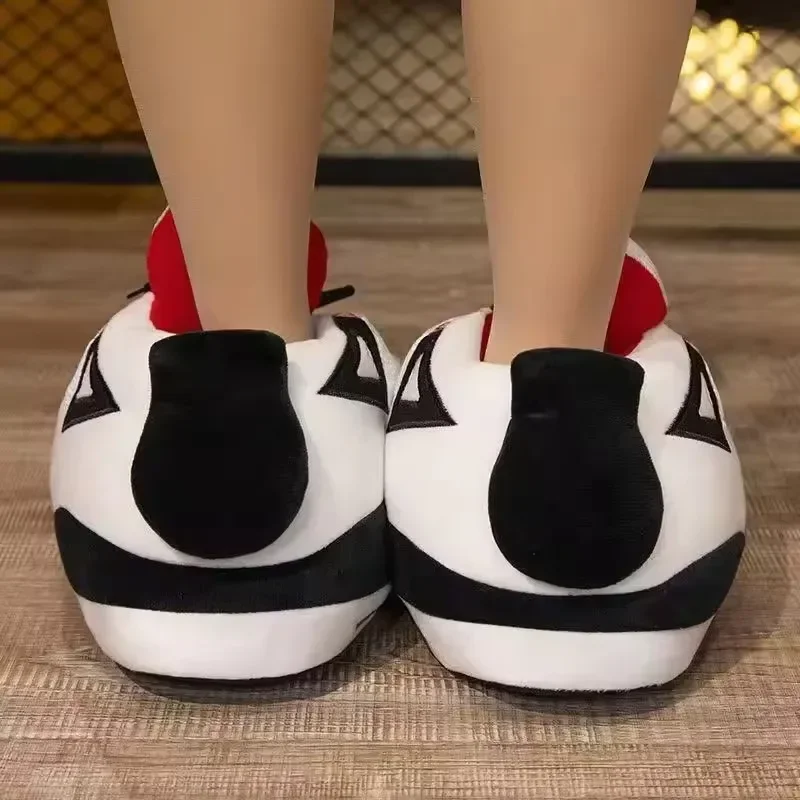 النساء/الرجال العصرية الدهون رئيس المنزل نعال تدفئة زوجين نعال من القطن أحذية المنزل مريحة الرجعية تصميم المستقبل 36-44 الحجم