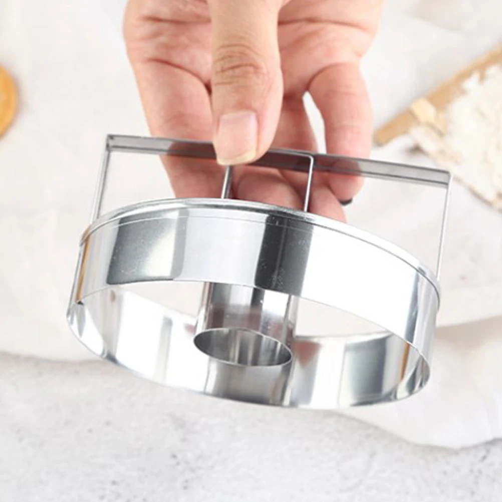 

2Pcs Stainless Steel Round Cookie Molds Pancake Cutters Metal Baking Tools For Cake Making Accessories