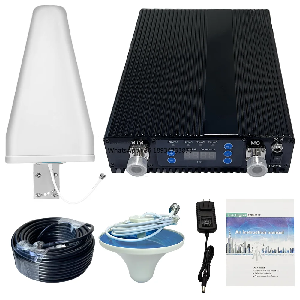 Kit completo de amplificador de señal celular GSM900 MHz B8 con cable y antena amplificador repetidor Universal