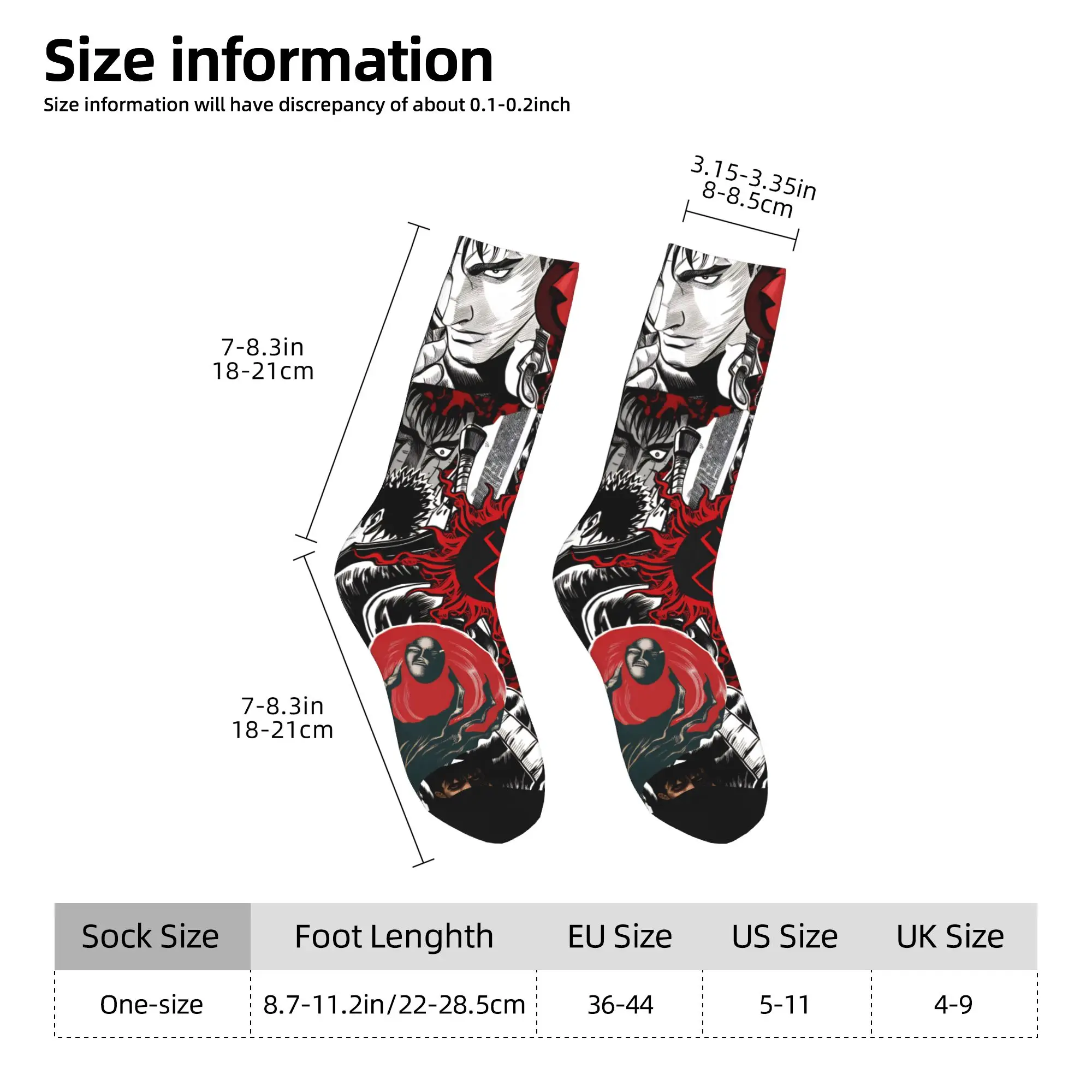 Anime Berserks Guts Socken Retro Strümpfe Männer Weiche Atmungsaktive Lauf Socken Winter Benutzerdefinierte Anti Bakterielle Socken – Detail 5