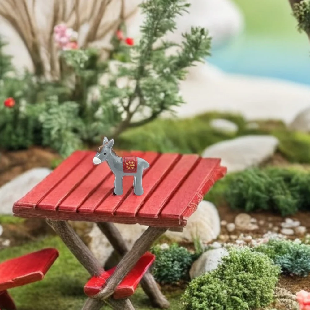 

24Pcs Small Resin Donkey Figurines Miniature Detailed Donkey Statues Ideal for Fairy Garden Moss Landscape DIY Craft Decor