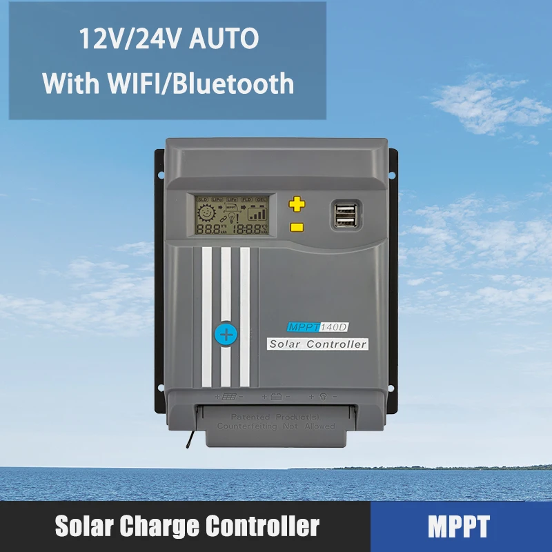 

Mppt Solar Charge Controller Solar Panel MPPT LCD Display 10A 20A 30A 40A With WIFI 12V/24V Battery Regulator Dual USB