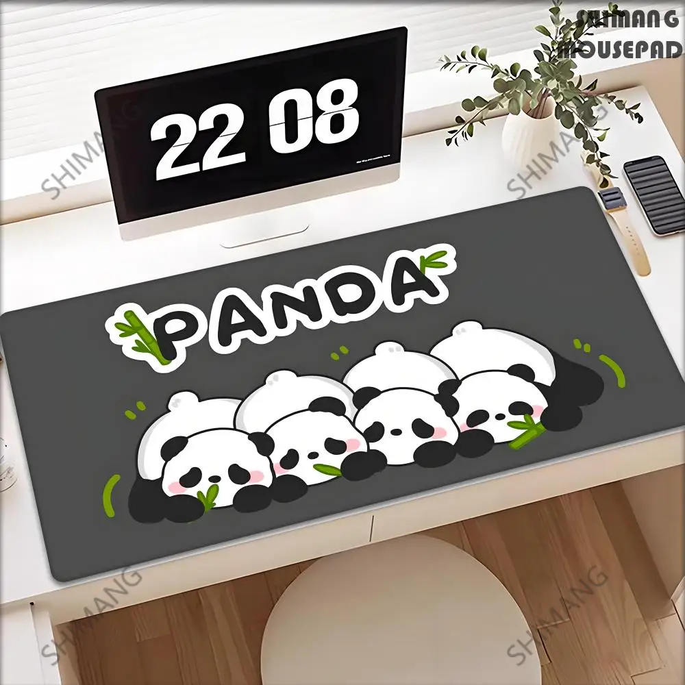 

Cute Panda Work Mouse Pad Extended Laptop Keyboard Mat Large Mouse Pad Corporate Gamer Computer Accessories XXL Rubber Table Mat