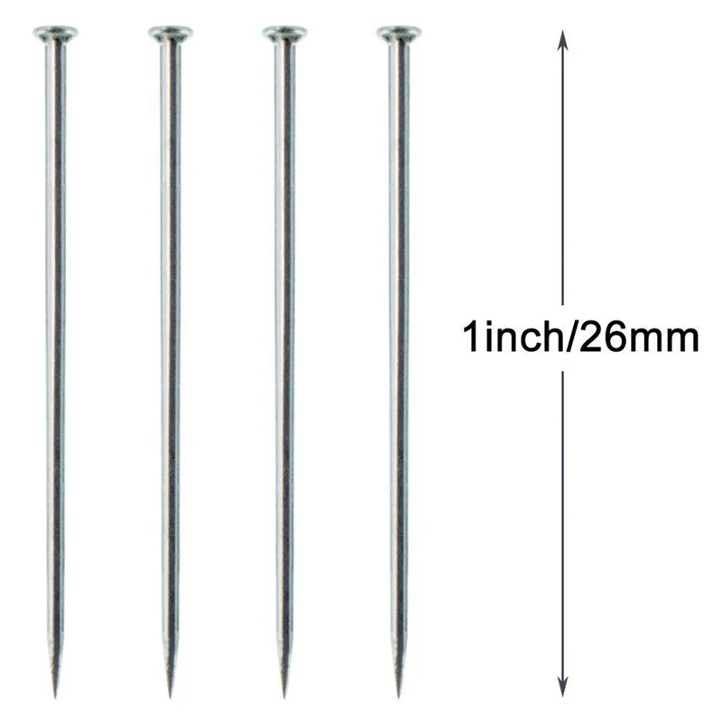 AU61-2000 Stück Nähnadeln, Kopfnadeln, feine Satinnadeln, gerade, für Schneider, Schmuck, Basteln, Nähprojekte (1 Zoll)