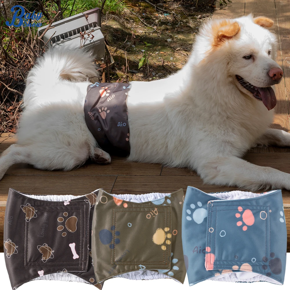 2pcs Washable Male Dog Belly Band Reusable Male Dog Belly Wrap, Small Doggie Dog Cloth Diapers Male for Doggy Puppy