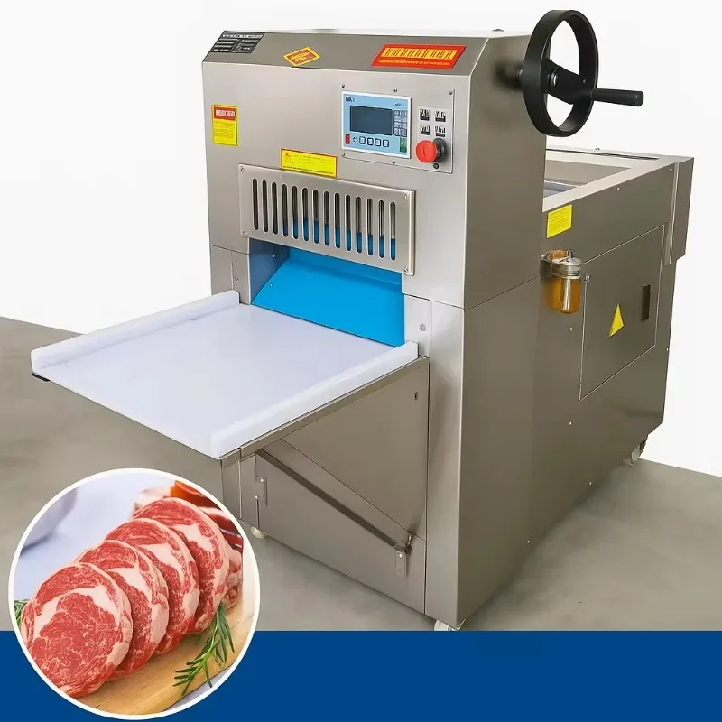 

220V new chicken beef pork slicer meat cutter frozen meat roll slicer kitchen restaurant farm