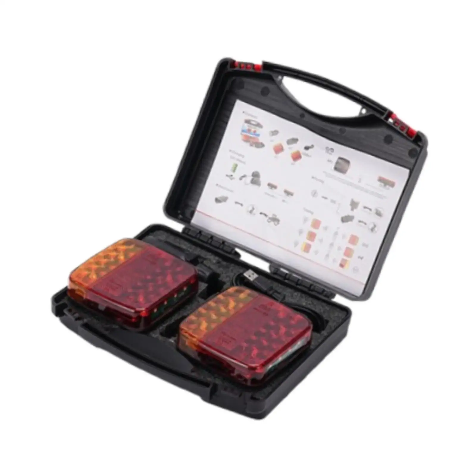 

High Brightness Wireless Trailer Tail Lights LED Rear Stop Signal Indicator Lamp for Truck RV Cargo Car Universal Use