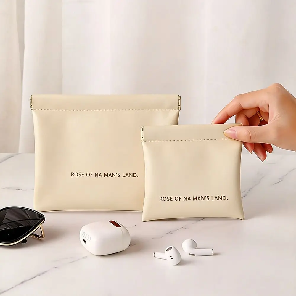 

Fashion With Inner Bag Lipstick Makeup Bag Portable Simple Jewelry Handbag Travel PU Storage Bag for Women Girls