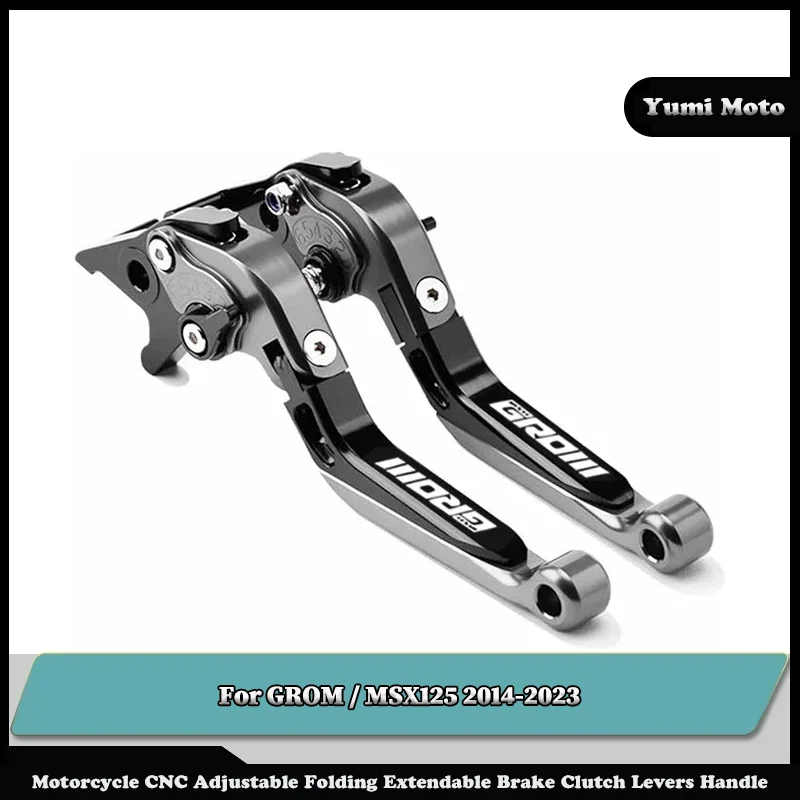 

Motorcycle Folding Adjustable Brake Clutch Levers Handlebar For HONDA GROM / MSX125 2014-2023