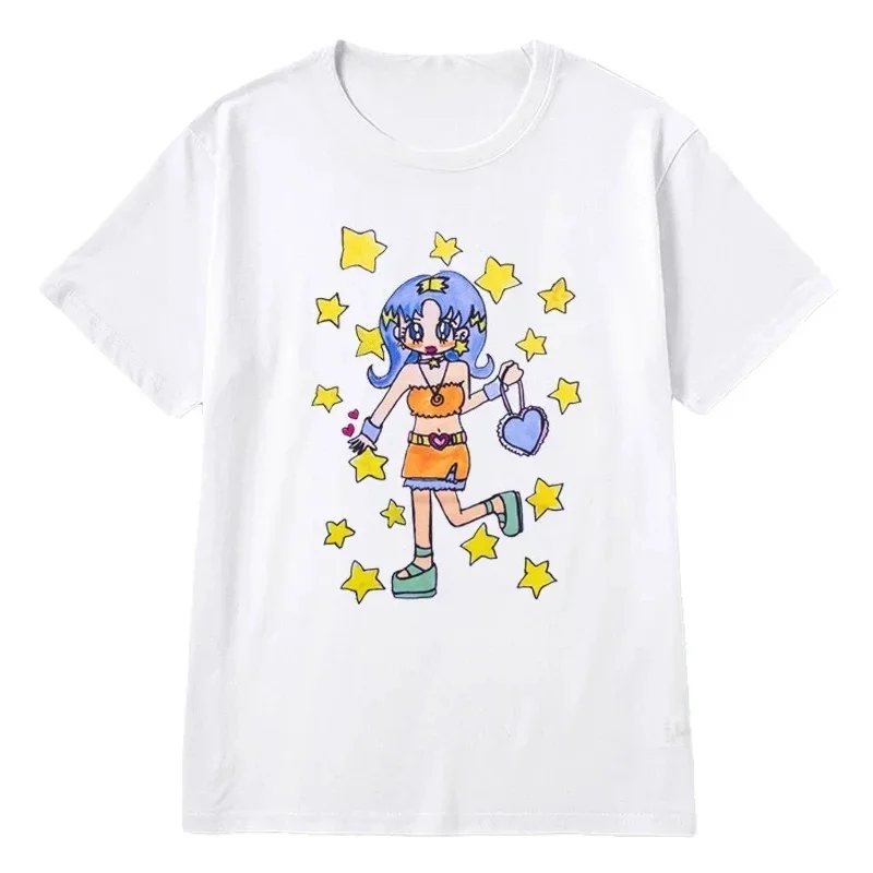Women's Summer Clothing 2000s Y2k Sale Tshirt Comfortable Breathable Casual Clothes with Many Reviews From Koreans Free Shipping