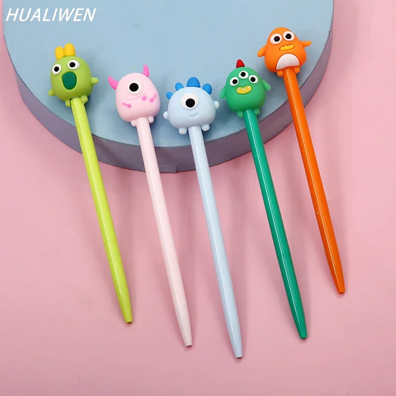 Creative Cute Cartoon Pen Little Monster Animal Shape Gel Pen 0.5mm Black Refill Ink School Office Writing Stationery