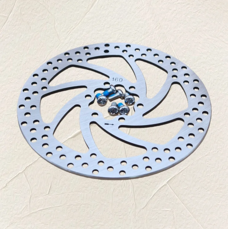 Rotor de frein à disque GUSTAVO pour vélo électrique, épaisseur 2,8 mm, 160/180 mm, super rigidité, installation à 6 boulons, ouverture 44 mm / 48 mm en option 4