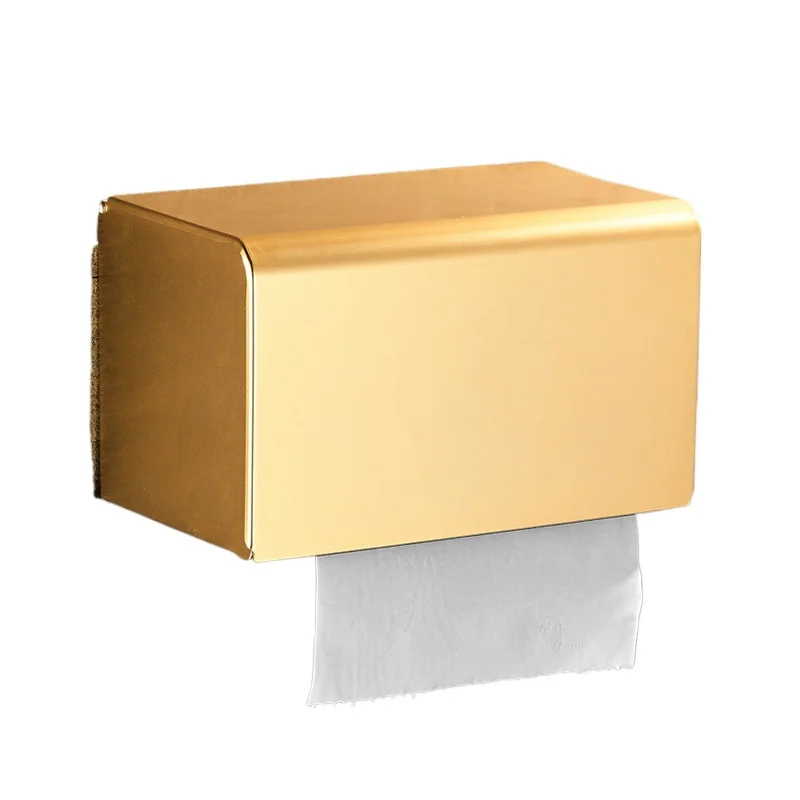 

Space aluminum toilet paper box T-shaped paper holder waterproof wall mounted toilet paper box paperholder kitchen tissue holder