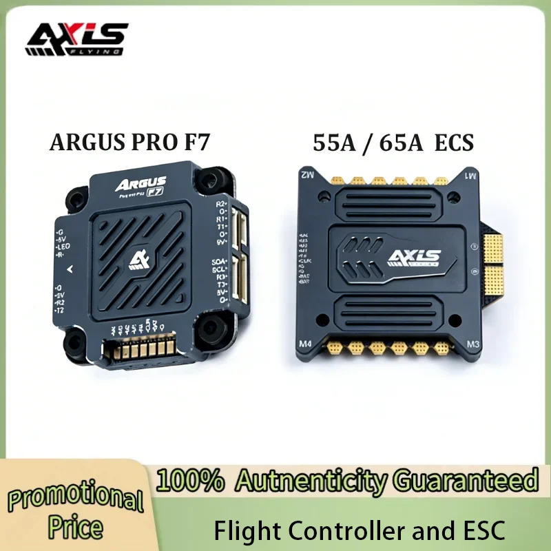 AxisFlying Argus PRO Stack F7 Flight Controller 96K 55A / 65A BL32 4in1 ESC 3-6S 30X30mm for FPV Freestyle Drone