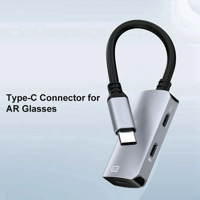 USB-C To C Converter For XREAL Nreal,Switch,Stemdeck,Thunderbird Air Plus,Huawei Vision AR Glass Type C Power Conversion