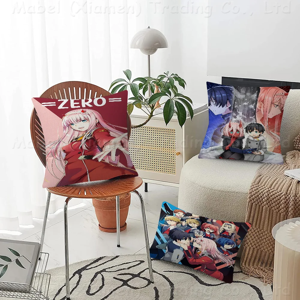 

Anime DARLING In The FRANXX Pillow Cushion Cover Pillowcase Living Room Sofa Home Decor Customized